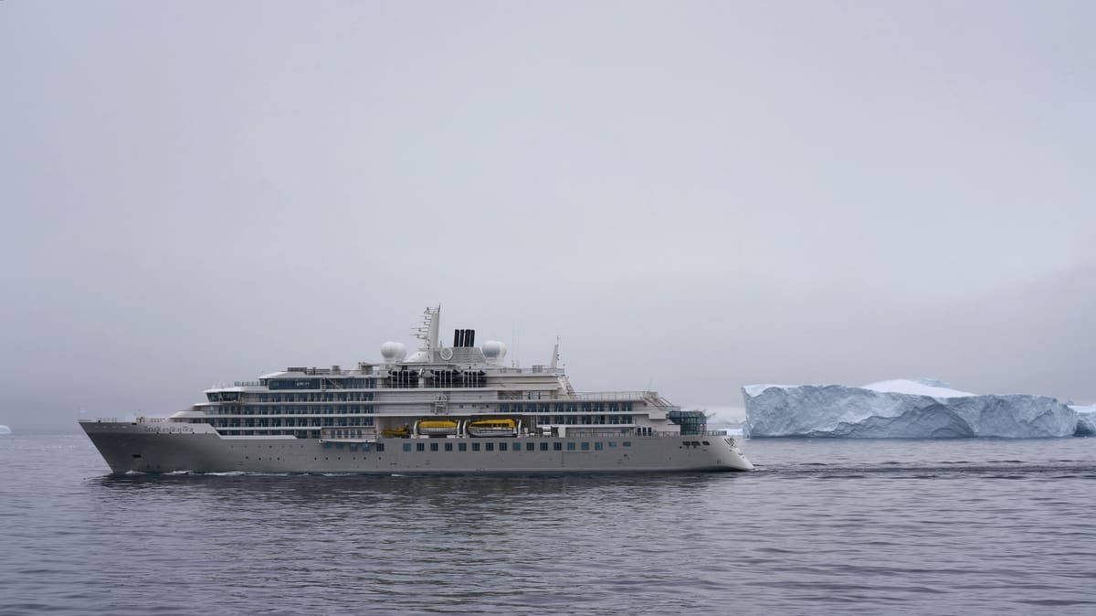 Silver Endeavour, Silversea's expedition ship, in the Gerlache Strait, Antarctica